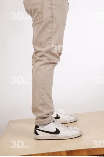 Calf Man Casual Trousers Athletic Studio photo references