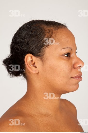 Head Woman Black Overweight Female Studio Poses