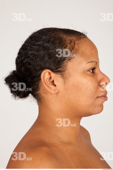 Head Woman Black Overweight Female Studio Poses