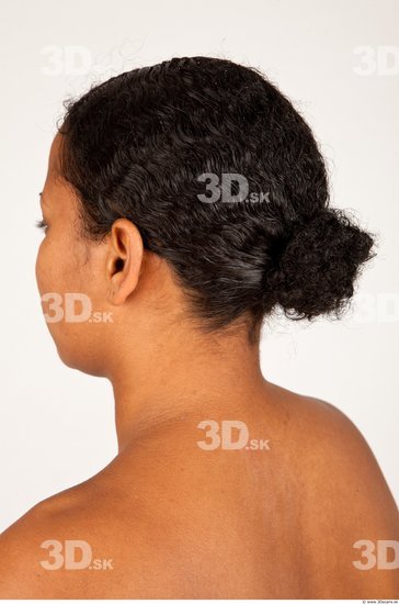 Head Woman Black Overweight Female Studio Poses