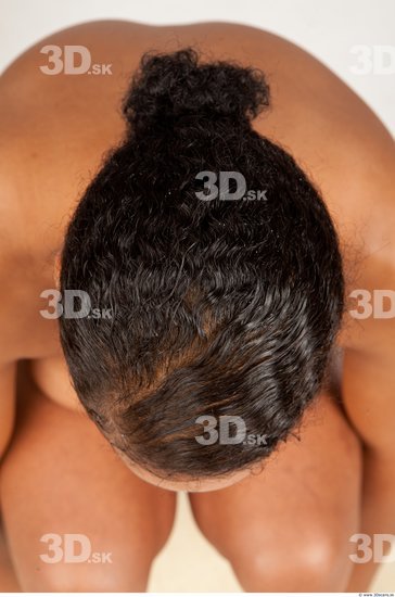 Head Woman Black Overweight Female Studio Poses