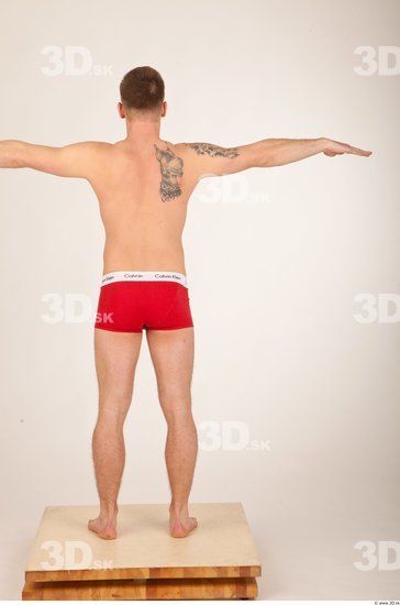 Whole Body Man T poses Underwear Shorts Athletic Studio photo references