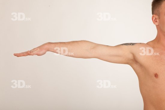 Arm Whole Body Man Nude Athletic Studio photo references