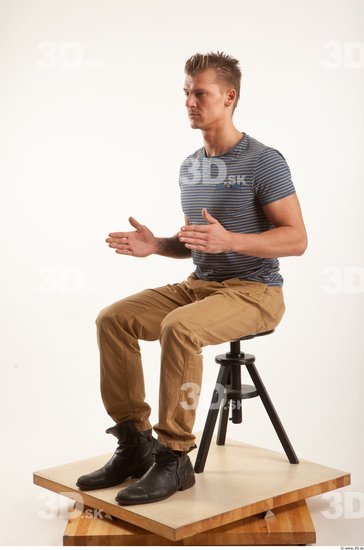 Whole Body Man Artistic poses White Casual Athletic