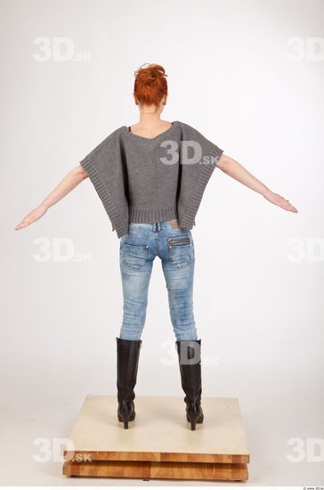 Whole Body Woman Animation references Casual Slim Studio photo references