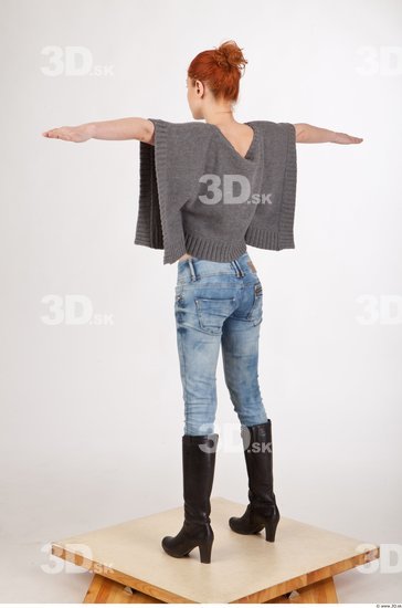 Whole Body Woman T poses Casual Slim Studio photo references