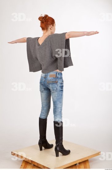 Whole Body Woman T poses Casual Slim Studio photo references