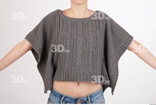 Upper Body Woman Casual Sweater Slim Studio photo references