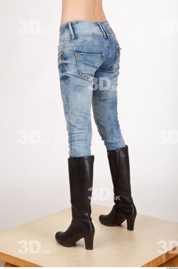 Leg Woman Casual Jeans Slim Studio photo references