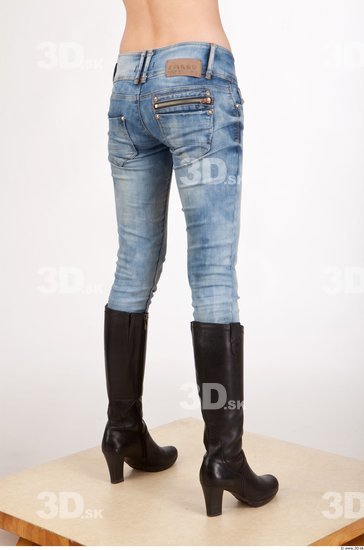 Leg Woman Casual Jeans Slim Studio photo references