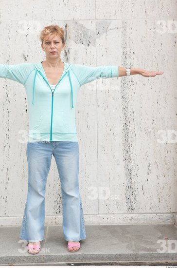 Whole Body Woman T poses Casual Street photo references