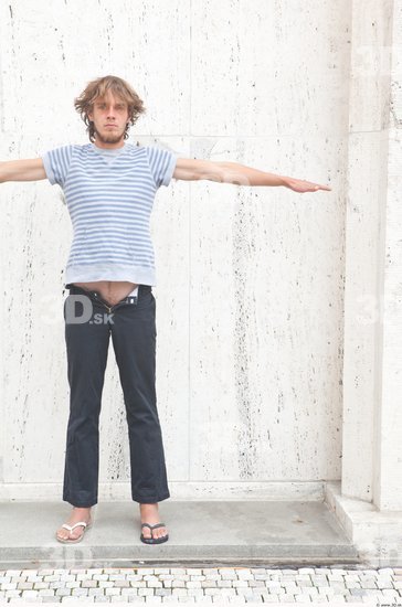 Whole Body Man T poses Casual Street photo references