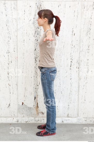 Whole Body Woman T poses White Casual Average