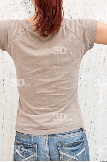 Upper Body Woman White Casual T shirt Average