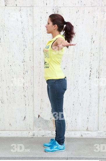 Whole Body Woman T poses White Casual Average