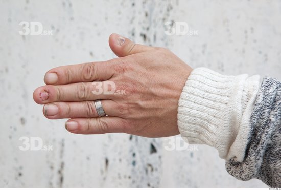 Hand Man White Casual Sweater Average