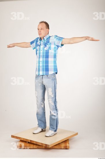 Whole Body Man T poses Casual Average Studio photo references