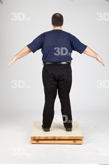 Whole Body Man White Casual Overweight Studio photo references