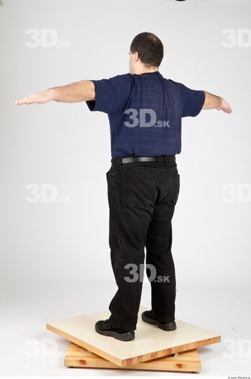 Whole Body Man White Casual Overweight Studio photo references