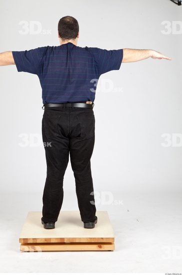 Whole Body Man White Casual Overweight Studio photo references