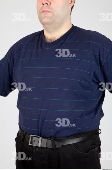 Whole Body Man White Casual Overweight Studio photo references