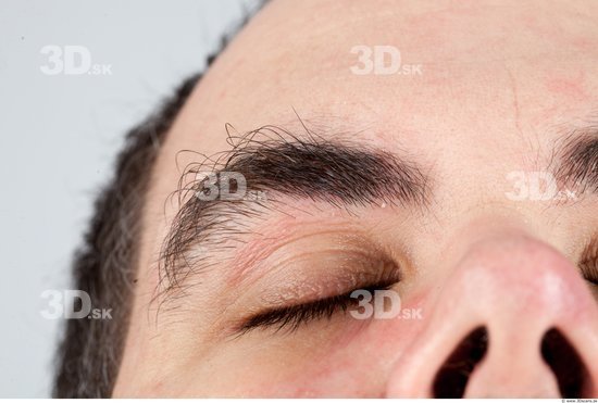 Head Man White Overweight Male Studio Poses