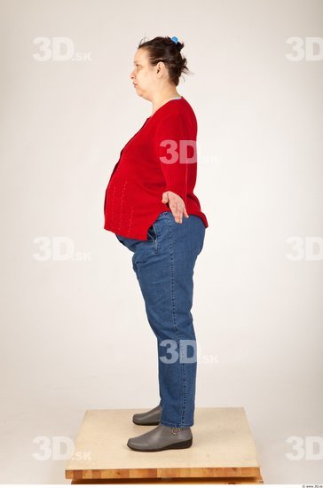 Whole Body Woman Animation references Casual Overweight Studio photo references