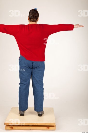 Whole Body Woman T poses Casual Overweight Studio photo references