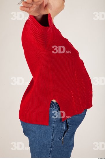 Upper Body Woman Casual Sweater Overweight Studio photo references