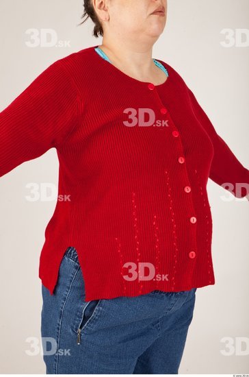 Upper Body Woman Casual Sweater Overweight Studio photo references