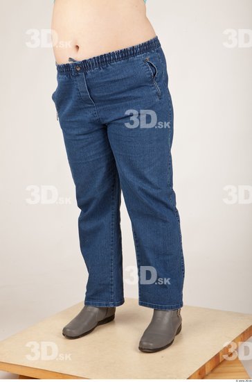 Leg Woman Casual Jeans Overweight Studio photo references
