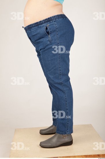 Leg Woman Casual Jeans Overweight Studio photo references