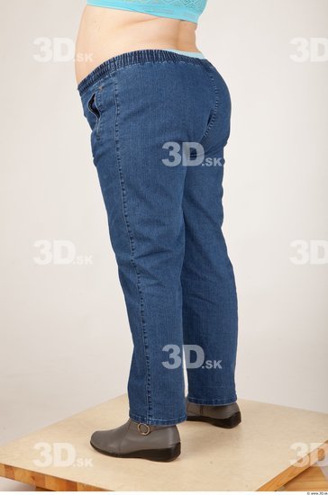 Leg Woman Casual Jeans Overweight Studio photo references