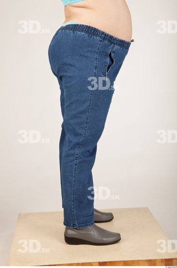 Leg Woman Casual Jeans Overweight Studio photo references