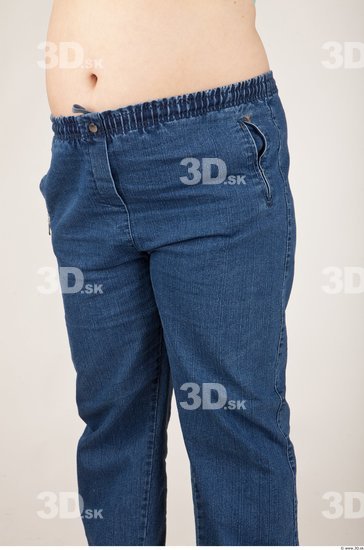 Thigh Woman Casual Jeans Overweight Studio photo references