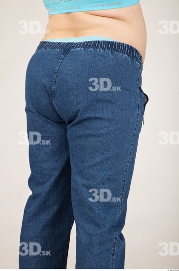 Thigh Woman Casual Jeans Overweight Studio photo references