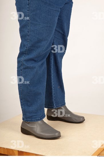 Calf Woman Casual Jeans Overweight Studio photo references