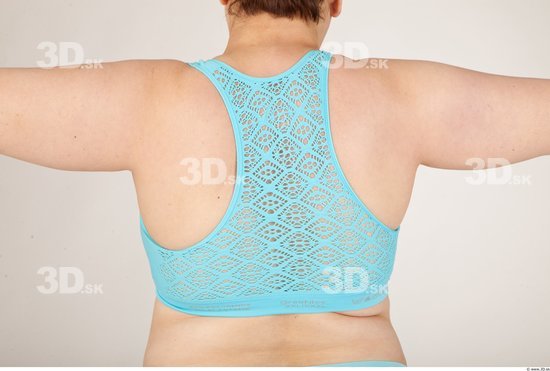 Back Woman Underwear Bra Overweight Studio photo references