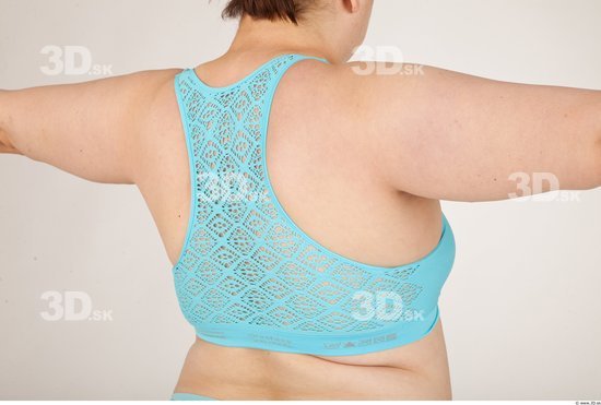 Back Woman Underwear Bra Overweight Studio photo references