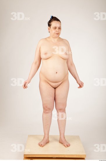 Whole Body Woman Animation references Nude Overweight Studio photo references