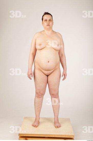 Whole Body Woman Animation references Nude Overweight Studio photo references