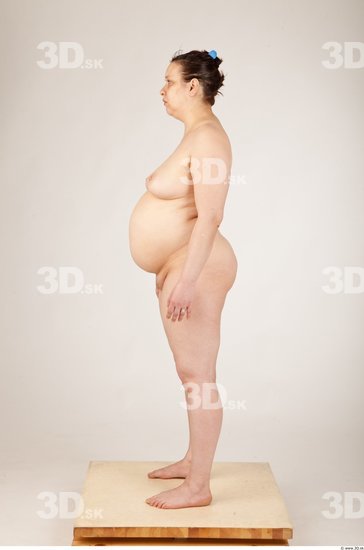 Whole Body Woman Animation references Nude Overweight Studio photo references