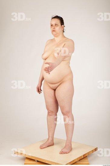 Whole Body Woman Animation references Nude Overweight Studio photo references