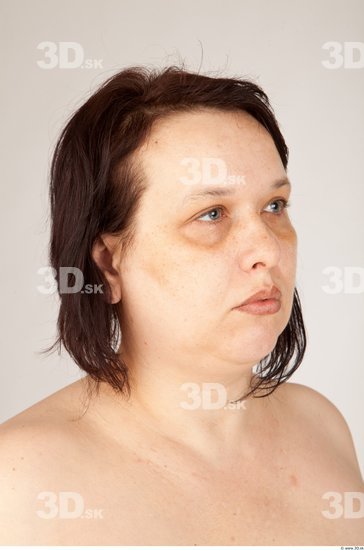 Head Woman Overweight Studio photo references