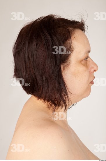 Head Woman Overweight Studio photo references