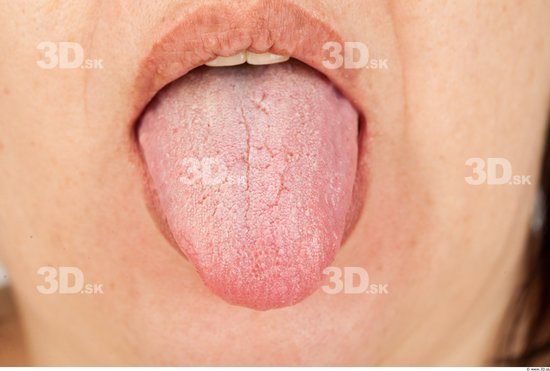 Tongue Woman Overweight Studio photo references