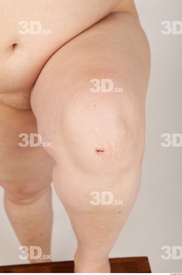 Knee Woman Nude Overweight Studio photo references
