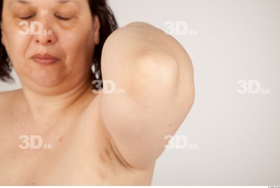 Forearm Woman Nude Overweight Studio photo references