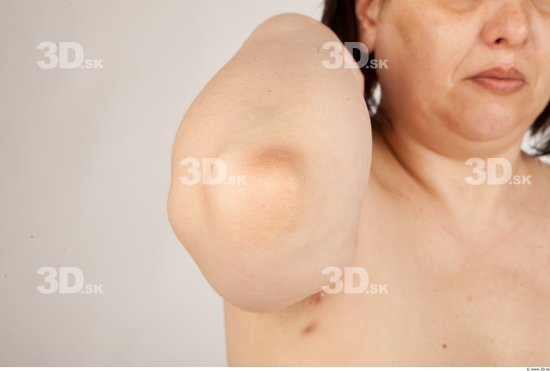Forearm Woman Nude Overweight Studio photo references