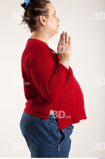 Arm Woman Animation references White Casual Sweater Overweight